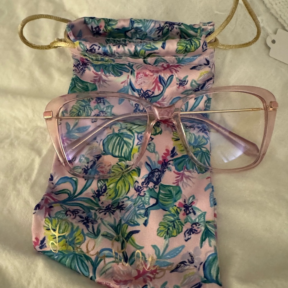 Lilly Pulitzer Underwater Pink Blue Light Glasses